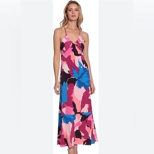 Donna Morgan Women’s Spaghetti Strap Halter Neck Maxi Dress size 4